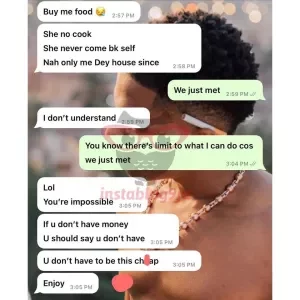 In one week of 'talking stage', I sent her food five times - Lover boy laments girl's refusal to visit him. (Photos)