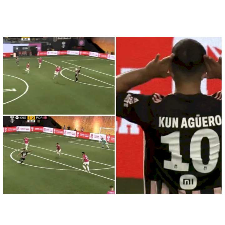 Aguero scores on his return, performs Messi's celebration (Video)