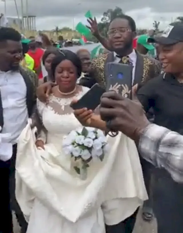 Newly wedded couple joins Labour Party's rally in Benin (Video)
