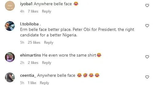 Netizens kick as Mr. Ibu attends Peter Obi's campaign months after endorsing Tinubu (Video)