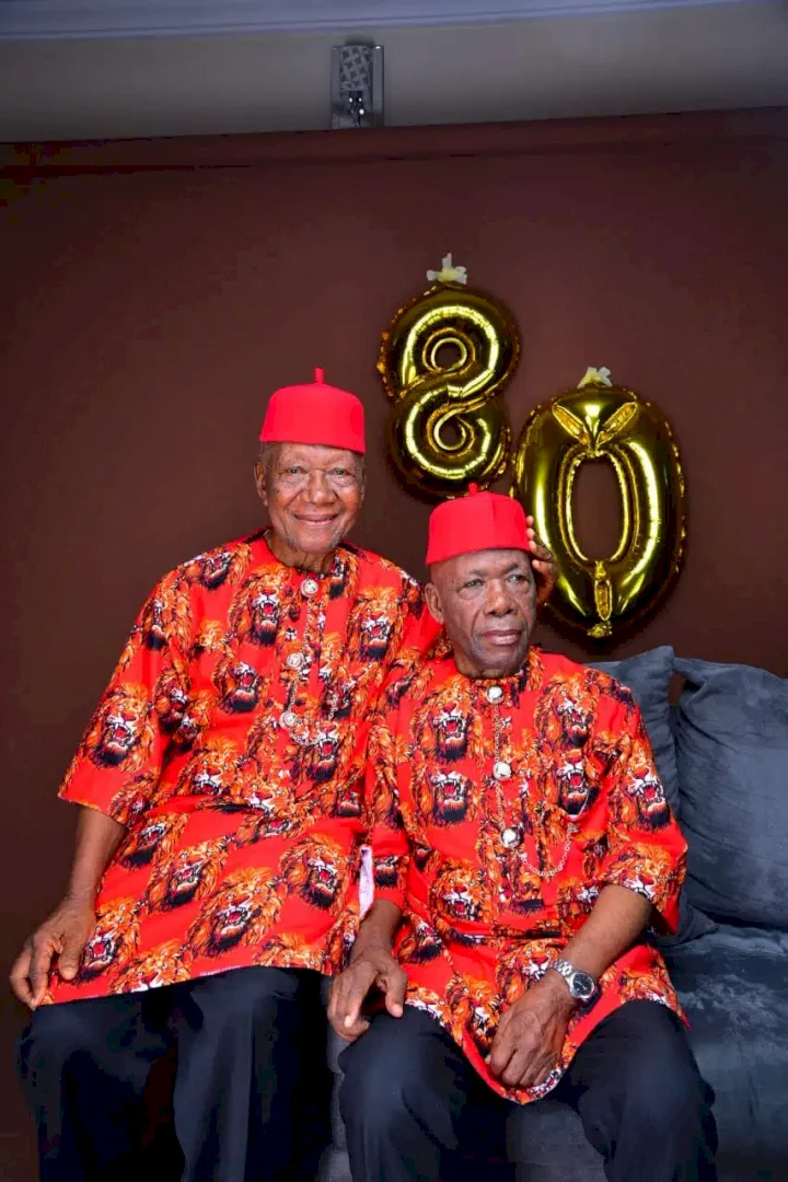 Nigerian twin brothers celebrate their 80th birthday