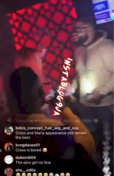 Moment fans shower Whitemoney with naira bills at nightclub (Video)