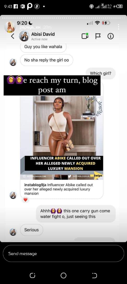 Influencer, Papaya reacts after being called out for flaunting and claiming someone else's house