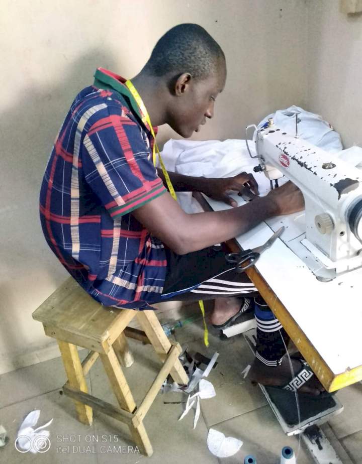 'Machala saved my life' - Carter Efe reminisces as he shares throwback pics of himself as a tailor (Photo)