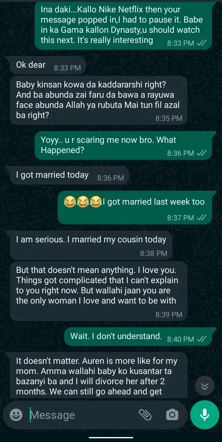 'We can still marry next year' - Man assures girlfriend as he breaks news of marriage to another woman