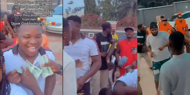 "Una wan pay them again" - Family and friends throw party to celebrate release of their friend from kidnappers after paying N75 million