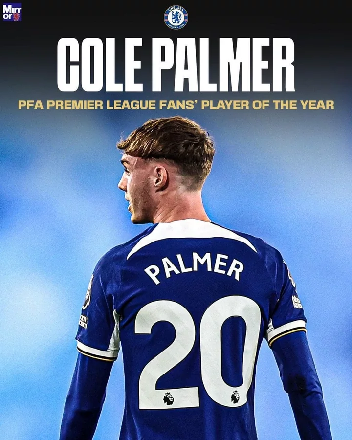 Chelsea Attacker Wins PFA Fans' Player Of The Year Award.