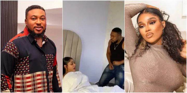 Destiny Etiko, Luchy Donalds, Mercy Eke others react to bedroom scene of Baba Rex and Onyii Alex