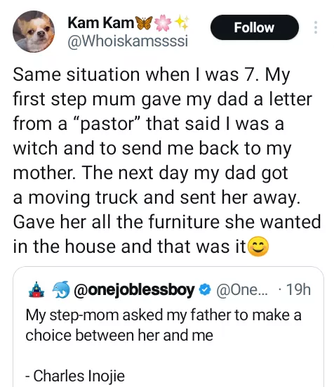 Nigerian lady narrates how her father sent her stepmother packing after she branded her a witch at age 7