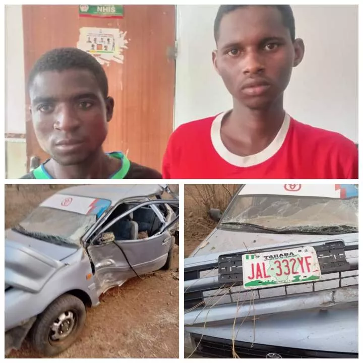 One suspect dies, two others arrested as fleeing armed robbers crash stolen vehicle after stabbing driver in Adamawa