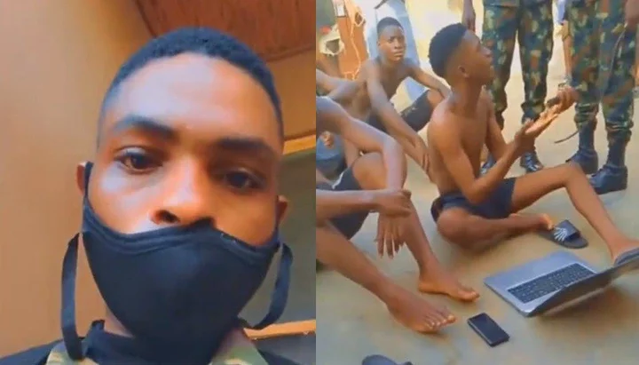 If you don't stop Yahoo Yahoo, we'll come for you - Soldiers warns as they begin arresting yahoo boys (Video)