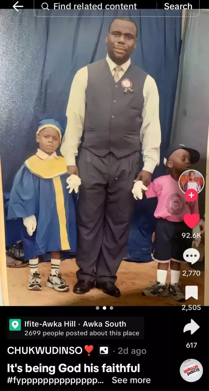 Nigerian father shares before-and-after photos as his two sons graduate from university