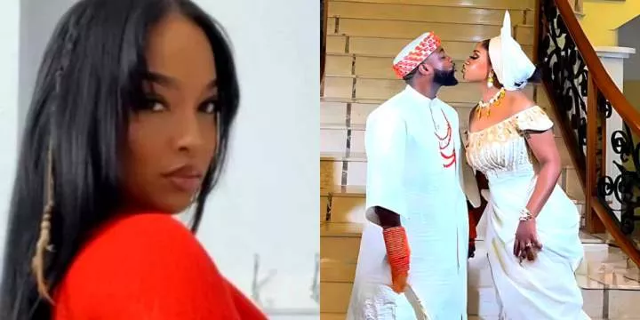 Model who released viral video of Davido begging in tears reacts to wedding