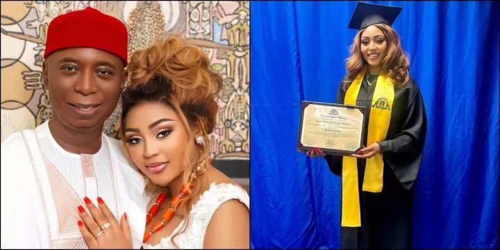 Ned Nwoko celebrates Regina Daniels' graduation with lovely note