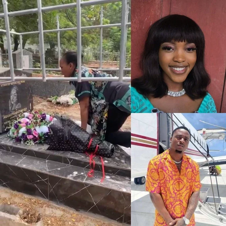 "My God will fight him" Mother of slain influencer Augusta Osedion visits her grave to celebrate what would have been her 22nd birthday (video)