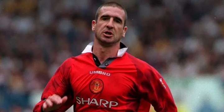 Cantona in 1996 for Manchester Utd