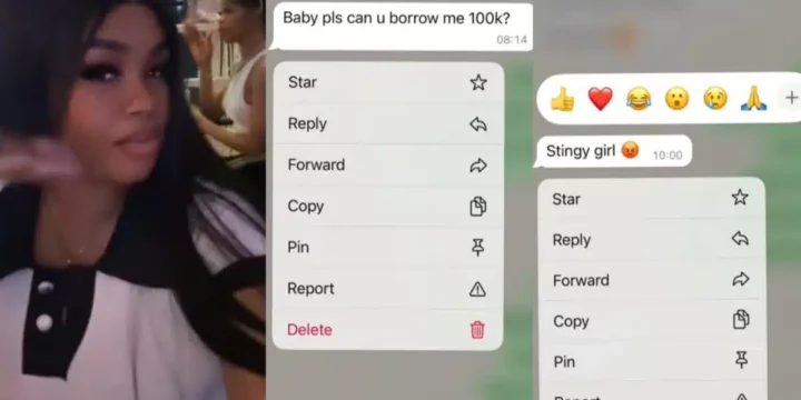 Lady leaks chat with 'cute' man who billed her N100K, video stir reactions