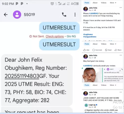 JAMB resit: Biology teacher who scored 159 in UTME shares new result after retaking exam