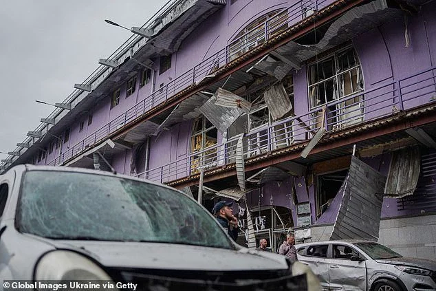 Last month a simulation run in the wake of Vladimir Putin 's full-scale invasion of Ukraine showed Britain could not prevent all strikes getting through. Pictured: Dream Town shopping mall  following Russian drone strike on May 4, 2025 in Kyiv