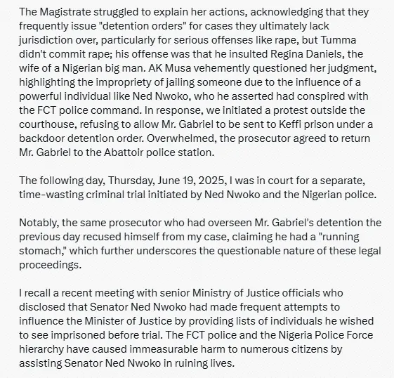 Ned Nwoko blasts Sowore for defending man who accused Regina Daniels of extramarital affair