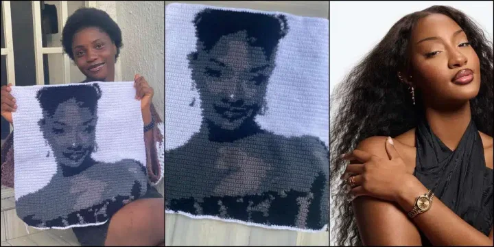Tems gifts fan N3M after she made crochet design of her