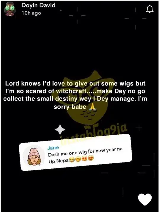 'Why I can't confidently give out my wigs' - Doyin David tells fan