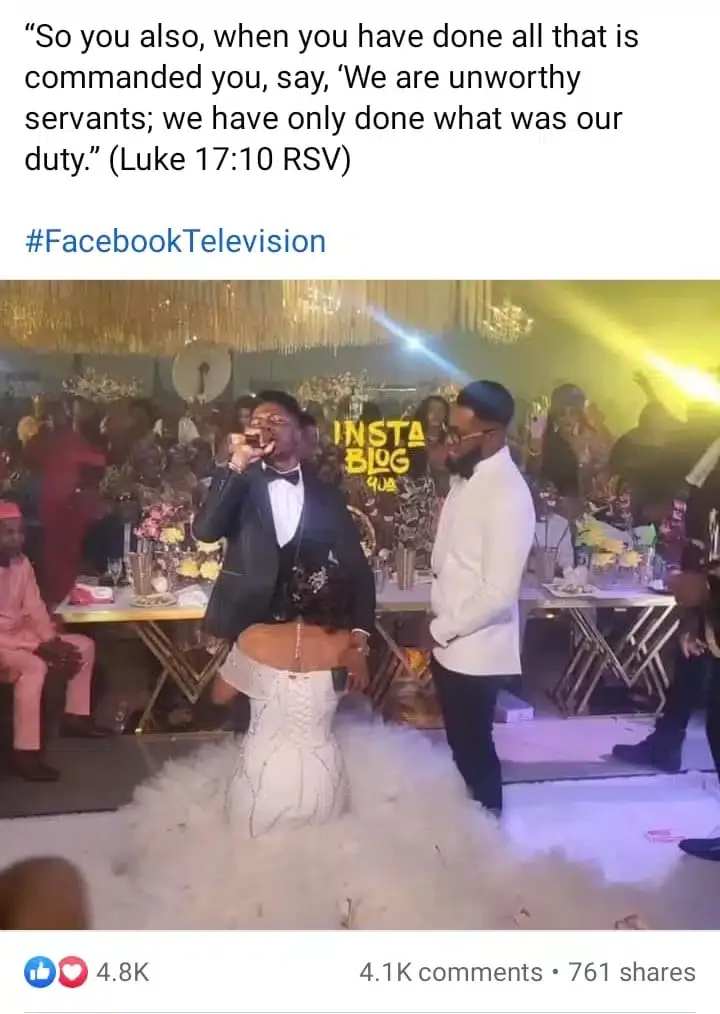 'The video says a lot about the bride and more about the minister' - Catholic priest reacts to video of Ekene Umenwa kneeling to Moses Bliss