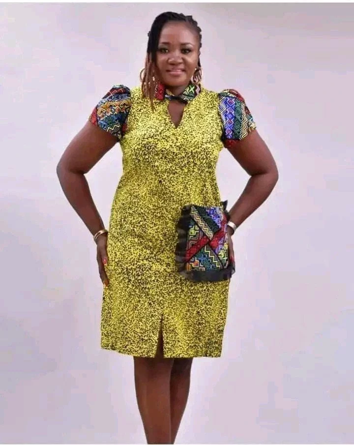 Classic Short Ankara Gowns Ladies Can Rock in Modesty to Church Services