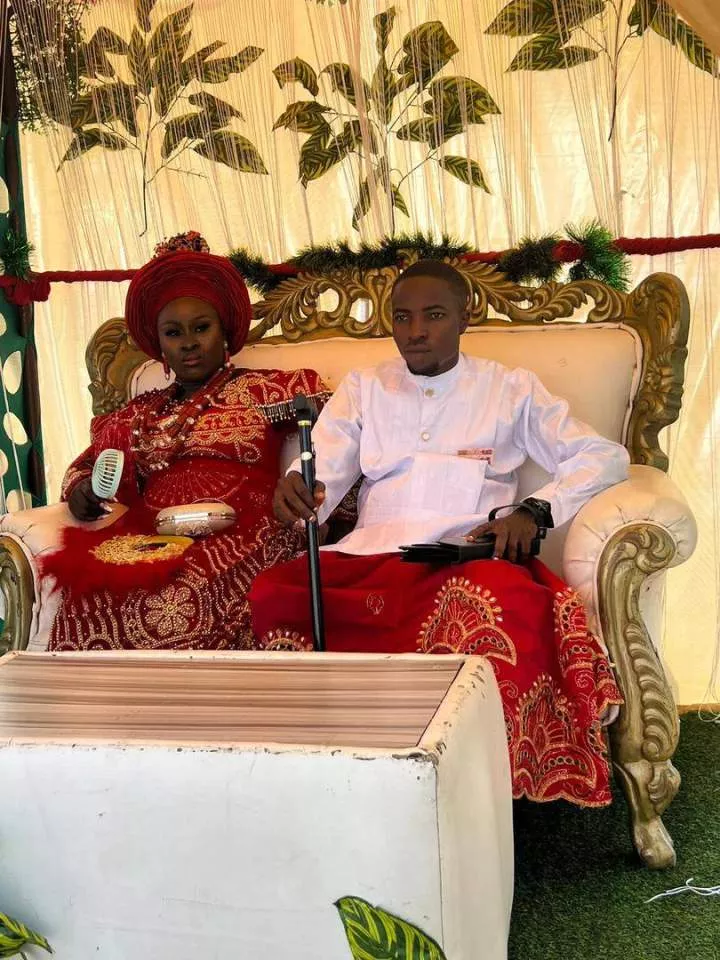 Trending photos of couple in Delta state who spent N50k only for their wedding