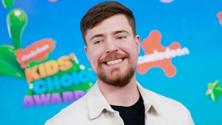 YouTube personality Jimmy Donaldson, better known as MrBeast, arrives for the 36th Annual Nickelodeon Kids' Choice Awards at the Microsoft Theater in Los Angeles on March 4, 2023.