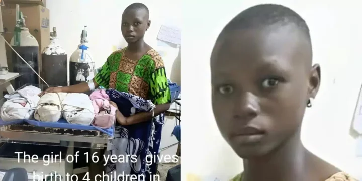 16-year-old girl shocks social media by giving birth to quadruplets