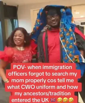 Mother uses her CWO wrapper to cover son as he graduates from a foreign university