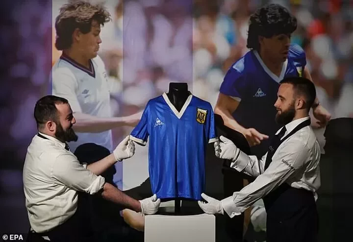 Diego Maradona's match-worn 1986 WC semi-final shirt is set to go up for auction