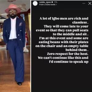 Ugezu J. Ugezu responds after Noble Igwe called Igbo men rich but classless