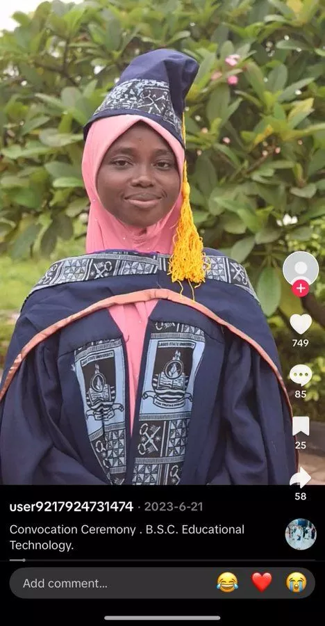 Graduate clears air amid viral wedding photos, blames her stature