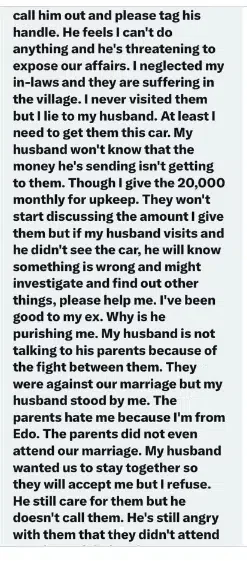 Wife in soup as boyfriend refuses to return her husband's N15M she lent him