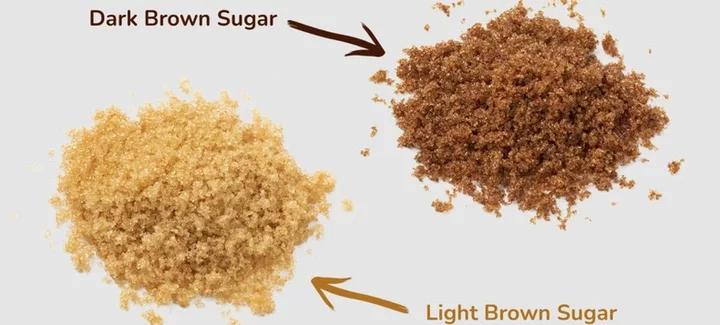 Light brown sugar and dark brown sugar 