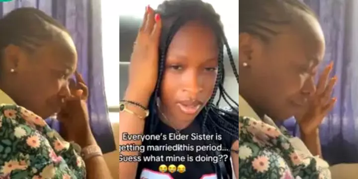 Lady shares what elder sister does while her mates gets married