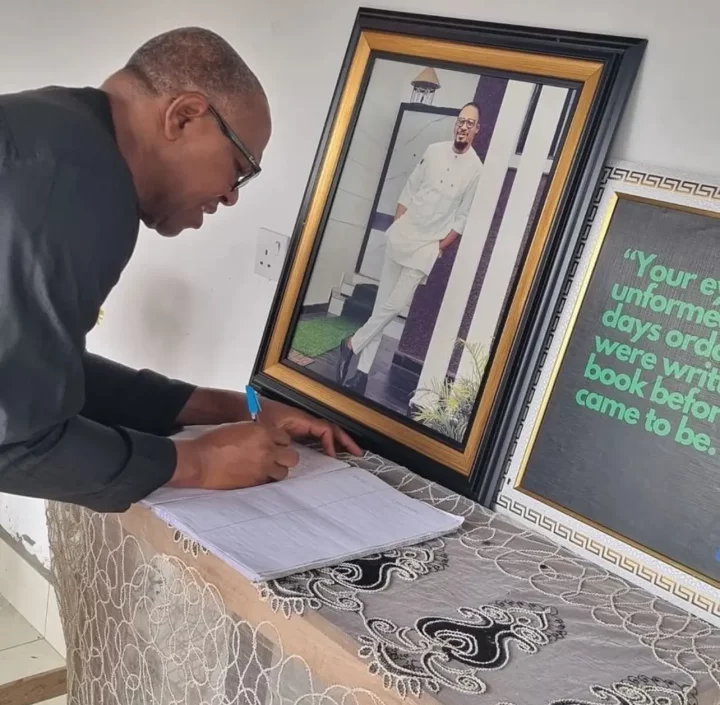 Peter Obi pays condolence visit to late  Junior Pope's family