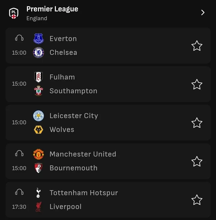 EPL: Sunday Matches, Fixtures, and Preview