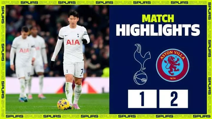 Tottenham Hotspur 1 - 2 Aston Villa (Nov-26-2023) Premier League Highlights