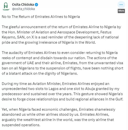 'The unwarranted visa ban on all Nigerians to the suspension of flights, have been nothing short of a blatant attack on the dignity of Nigerians