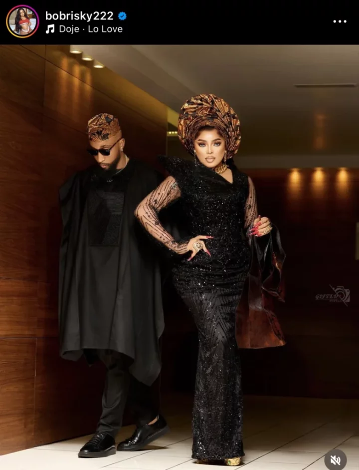 'Na baby bump pics we need next' - Reactions as Bobrisky shares couple pictures with new man