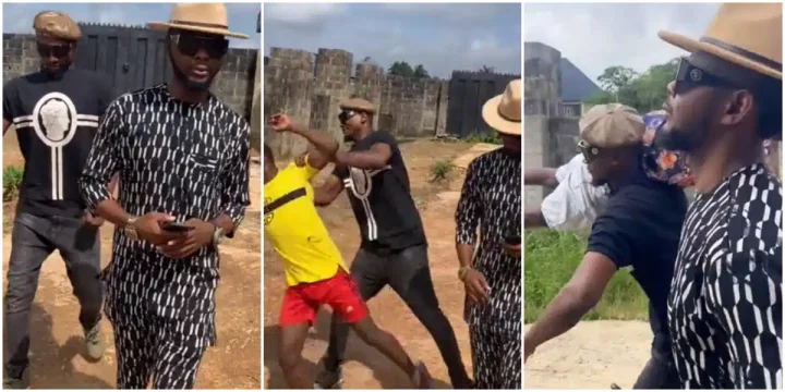 Kizz Daniel's look-alike and his bouncer cause buzz as they hilariously imitate the singer and his macho bodyguard