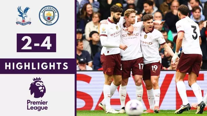 Crystal Palace 2 - 4 Manchester City (Apr-06-2024) Premier League Highlights