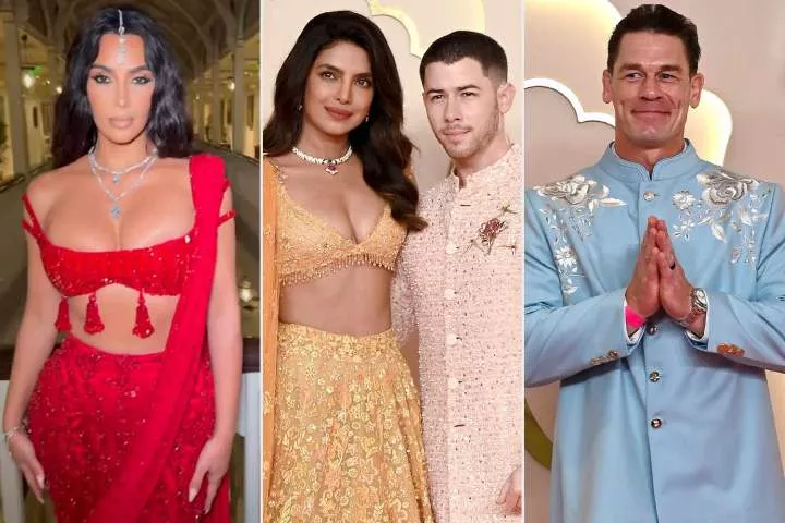 Kim Kardashian, John Cena, and Priyanka Chopra, Rema among glamorous guests at billionaire Ambani's son's wedding in India (Photos)