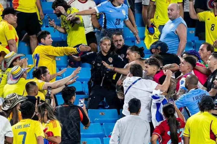 Copa America 2024: Uruguay striker, Nunez fights with Colombia fans after defeat