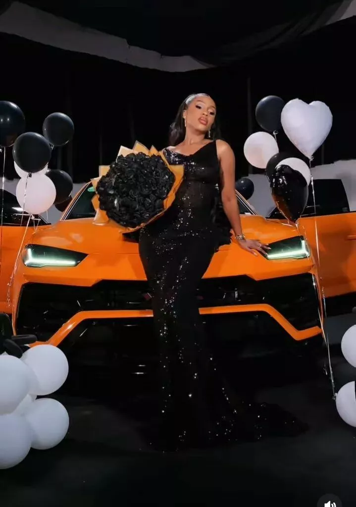 Jubilation as Mercy Eke acquires Lamborghini