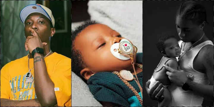 Bella Shmurda shares adorable photos of his newborn baby for the first time