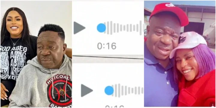 "I stopped dating Jasmine after catching her sleeping with my son"- Leaked voice note of Mr Ibu goes viral